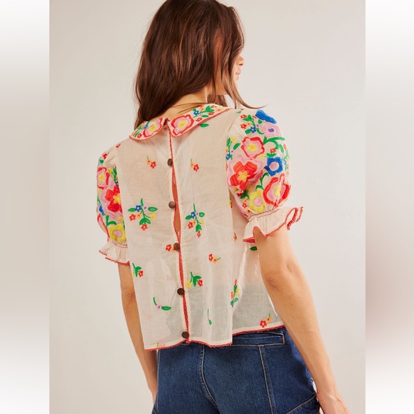 Free people embroidered blouse - Picture 2 of 4